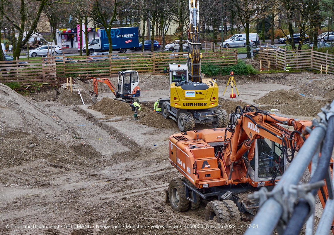 02.12.2022 - Baustelle an der Quiddestraße Haus für Kinder in Neuperlach